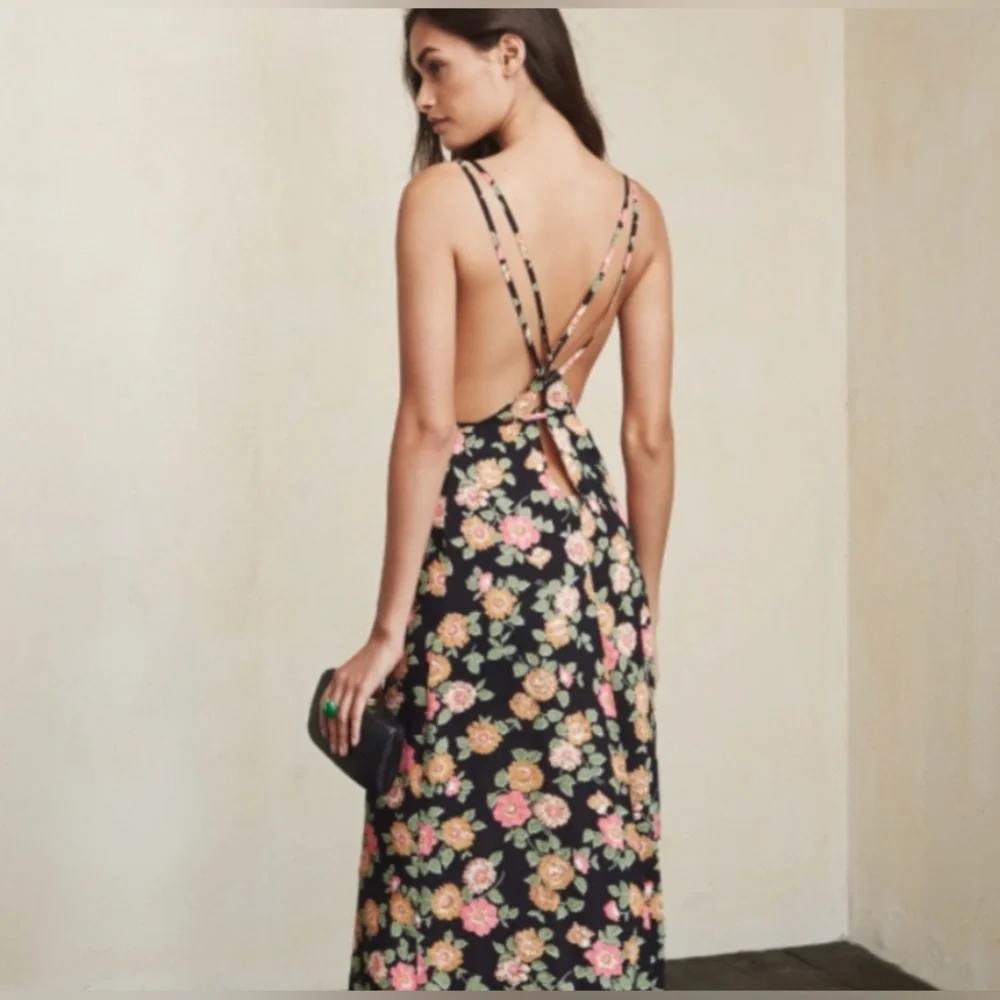 Reformation Eloise Vine floral maxi dress size S beautiful and sexy - Picture 3 of 9